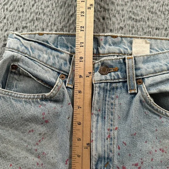 Levis 505 Jeans Mens‎ 28 x 30 Orange Tab Paint Splatter Distressed Vintage 90's